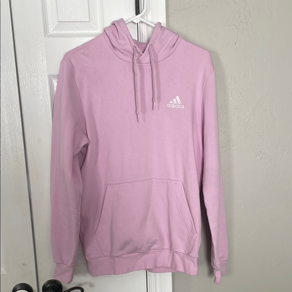 Adidas Men's Pink Hoodie Sweater
